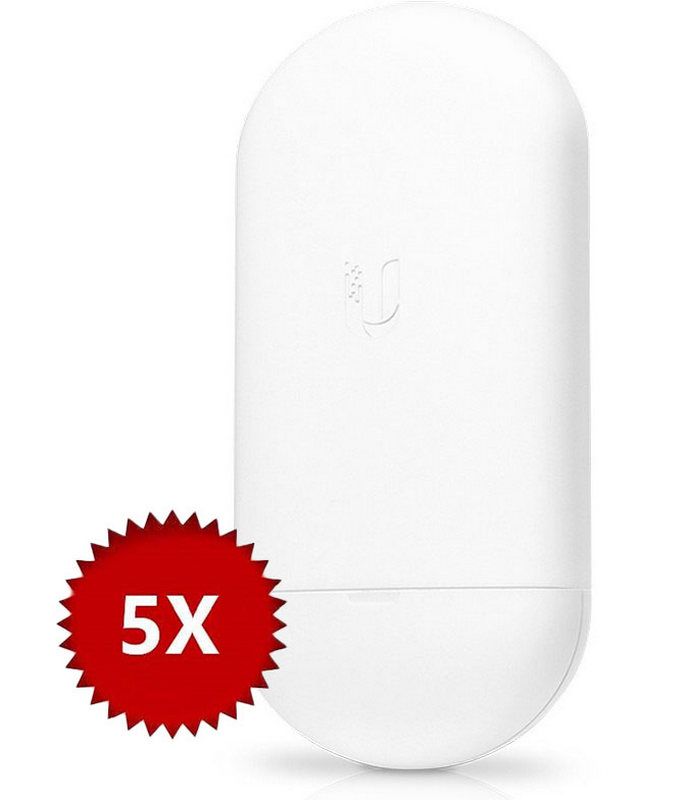 Pachet 5 x NanoStation Ubiquiti Air Max, 450 Mbit/s, 5 GHz,13 dBi, PoE, 7W, LOCOM5AC-5PACK