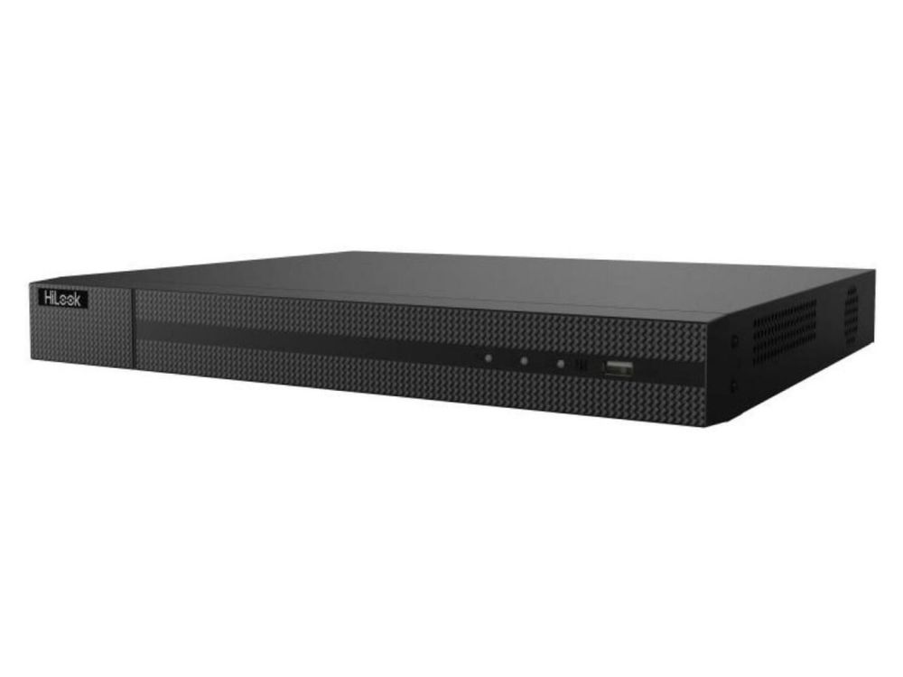 NVR 16 canale HiLook NVR-216MH-K/16P, 16 porturi PoE, 12 MP, iesire HDMI 4K, H.265+, 160 Mbps, 2xSATA , detectie faciala si om/vehicul