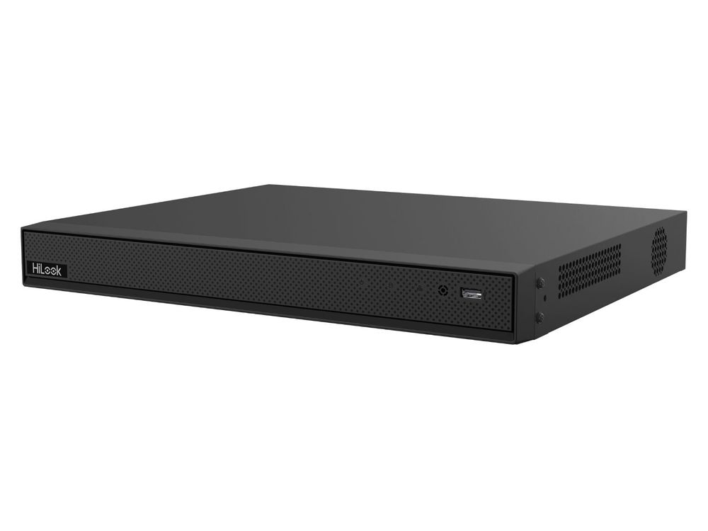 NVR supraveghere IP HiLook NVR-216MH-C/16P(E), 16 canale, 16 porturi PoE, 8 MP, 4K, H.265+, 80 Mbps, 2xSATA, detectie AI om/vehicul