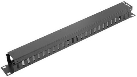 Organizator cablu cu capac 1U, 19"