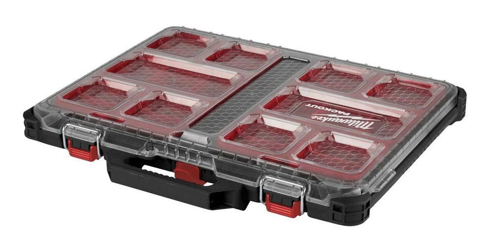 Organizator PACKOUT Milwaukee, polimeri rezistenti, 10 cutii detasabile, IP65, 4932471064