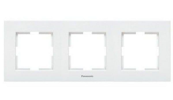 Rama orizontala 3 posturi, aparataj de camera cu montaj ingropat, Karre Plus Panasonic P-KPR30