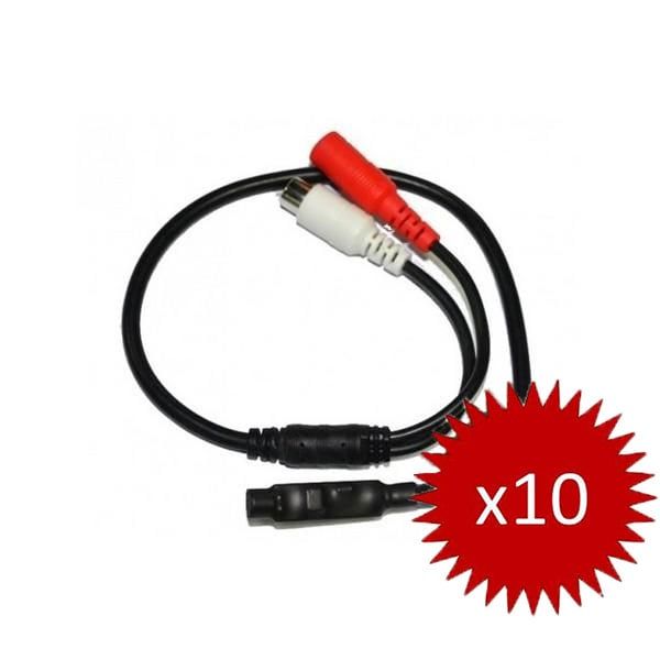 Pachet 10 x Microfon supraveghere video pe fir