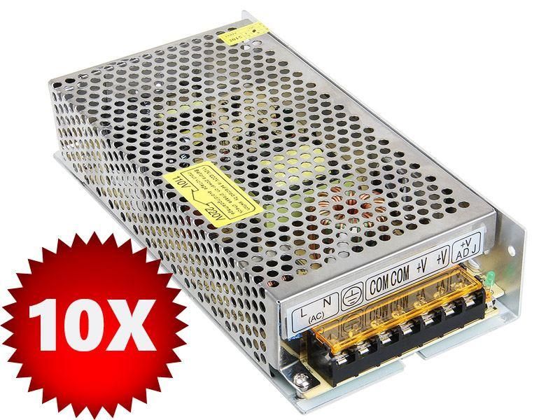 Pachet 10 x surse alimentare in comutatie 12 V 10 A