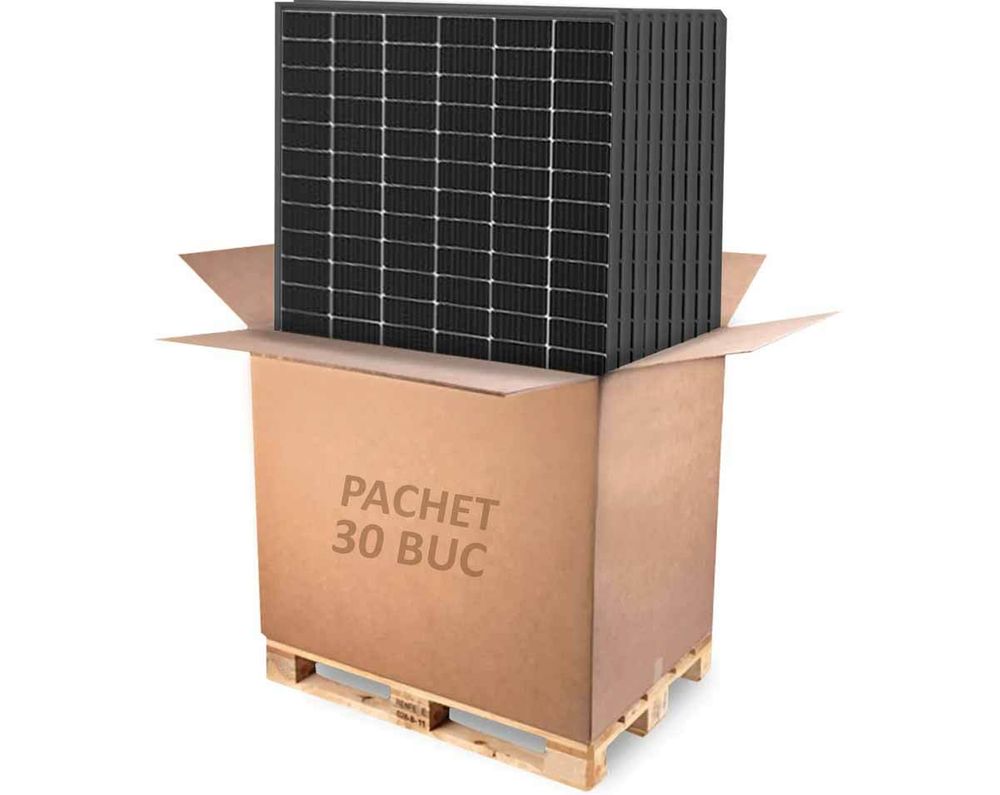 Palet cu 30 de panouri solare fotovoltaice (380W), Longi Solar, 11.4 kW, LR4-60HPH-380M-30x