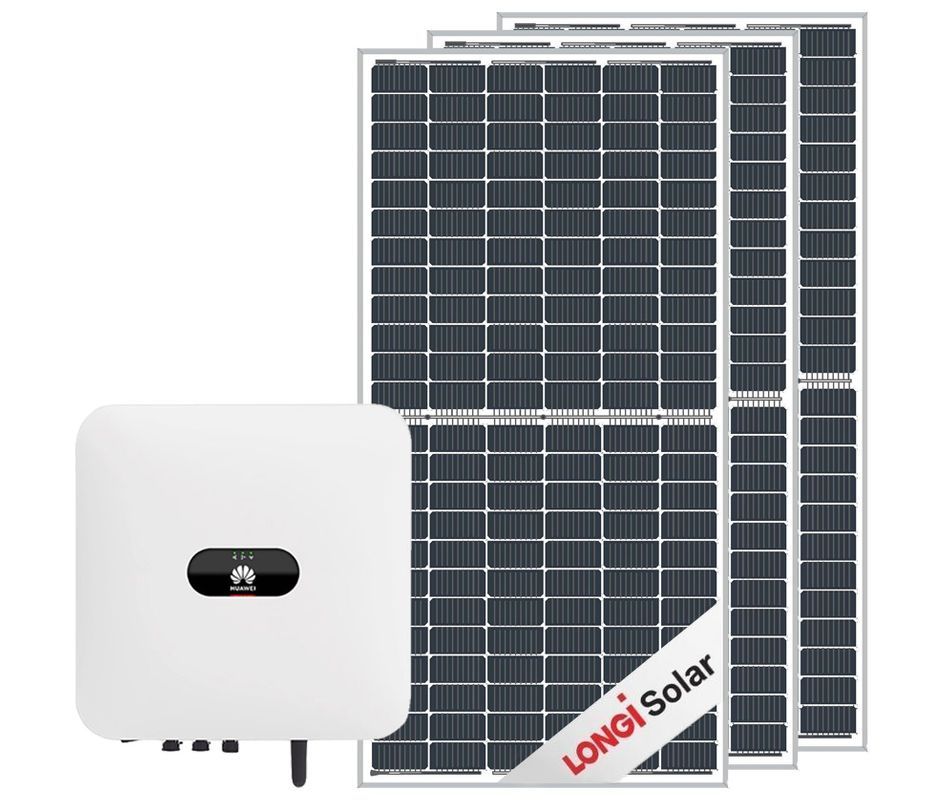 Set 7 panouri 450W Longi LR4-72HPH-450M (3,15KW) cu invertor Huawei monofazat Hibrid SUN2000-3KTL-L1