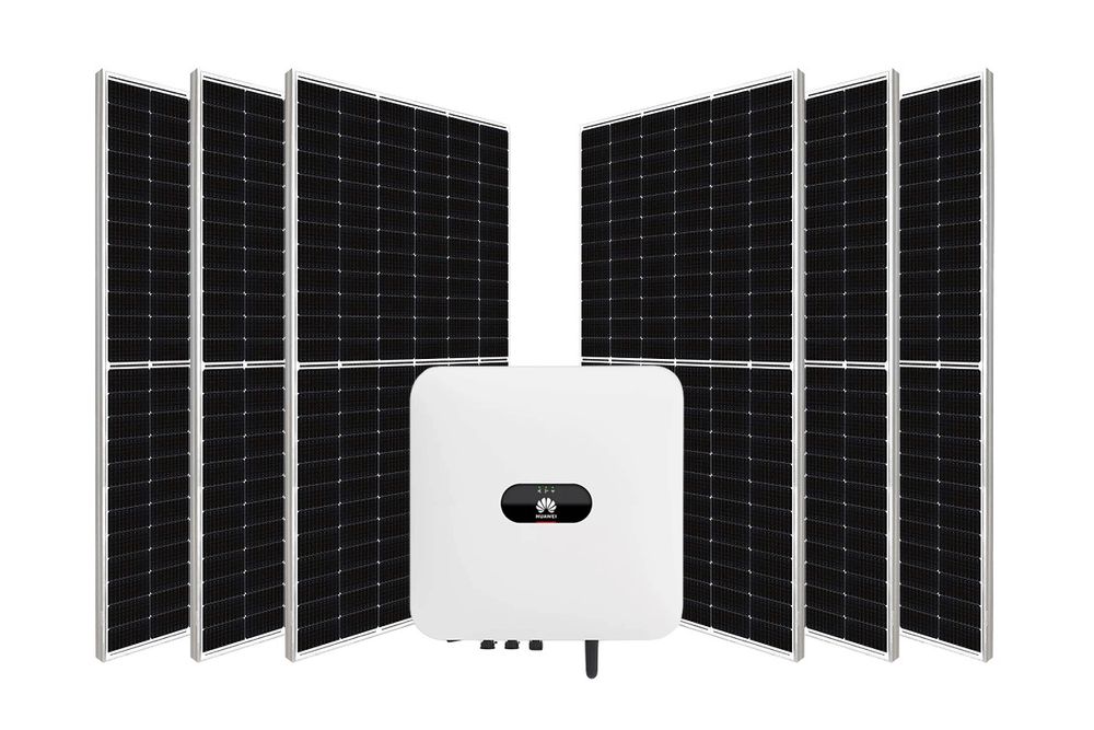 Kit Invertor Hibrid Monofazat Huawei 3KW si 6 panouri Canadian Solar 555W, KIT3KW-MONO-GS555W