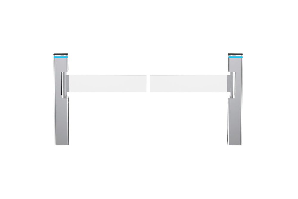 Pachet poarta dubla batanta de tip turnichet, unidirectional/bidirectional, plexiglas, 24V, IP65, Safer SAF-225-2x2
