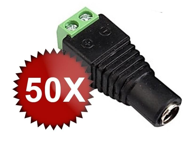 Pachet 50 x Mufa 12V alimentare Mama, conectare cu surub, DCFx50