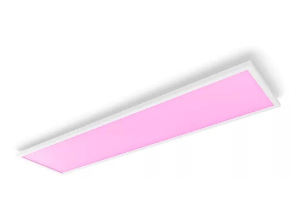 Panou LED inteligent tavan Philips Hue Surimu 8719514355057, 60W, 4150 lm, RGBW, 2000-6500K, Bluetooth, Zigbee, IP20, 120x30 cm, alb