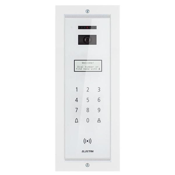 Panou video exterior alb pentru blocuri 40 apartamente Electra VPM.BFR02.ELW04