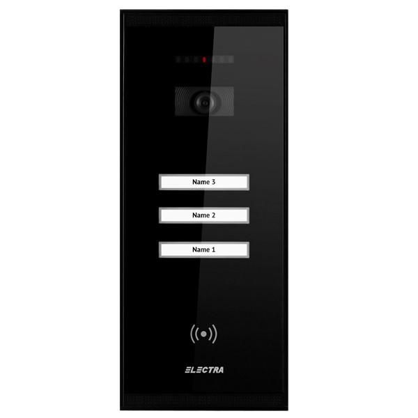 Panou video exterior smart 4 fire pentru 3 familii Electra VPM.3SR02.ELB04