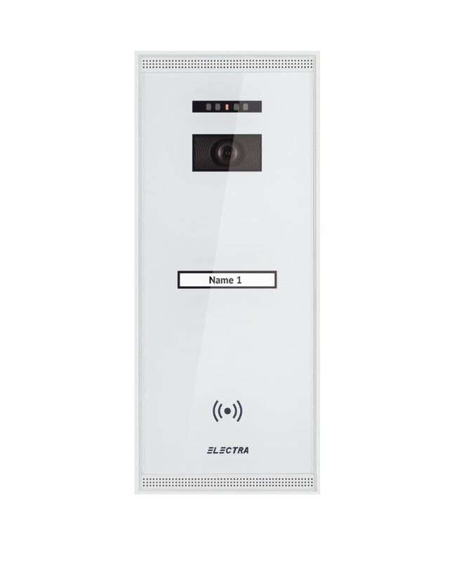 Panou video exterior smart 4 fire pentru 1 familie Electra VPM.1SR02.ELW04, alb