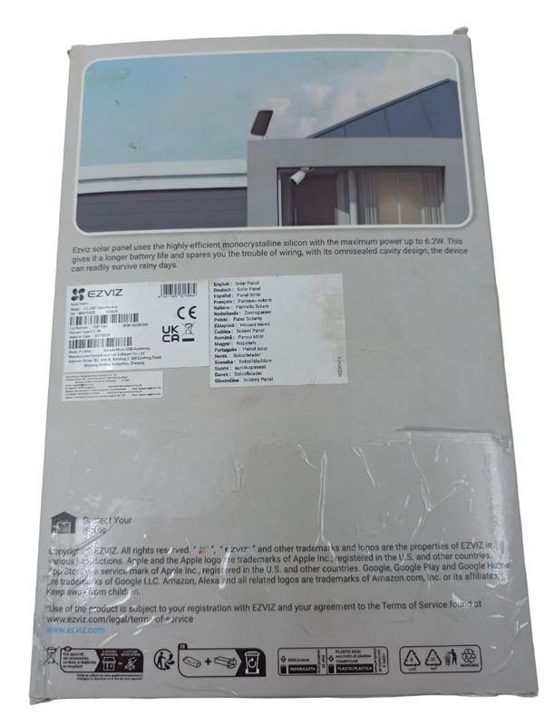 [RESIGILAT] Panou solar EZVIZ Model E CS-CMT-SolarPanel-E-R1, 6.18W, 6V, pentru camere cu baterie EZVIZ si port de incarcare de tip C