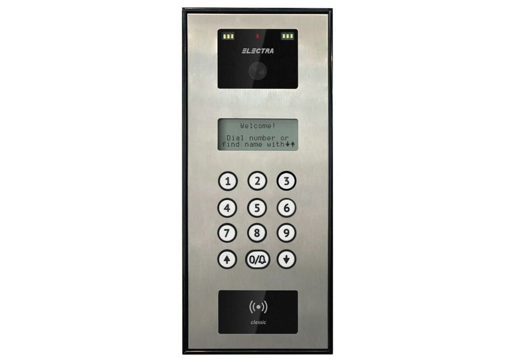 Post exterior video Electra P4S.VBS, carcasa din inox si aluminiu, tastatura iluminata, Classic Line, 800 TVL