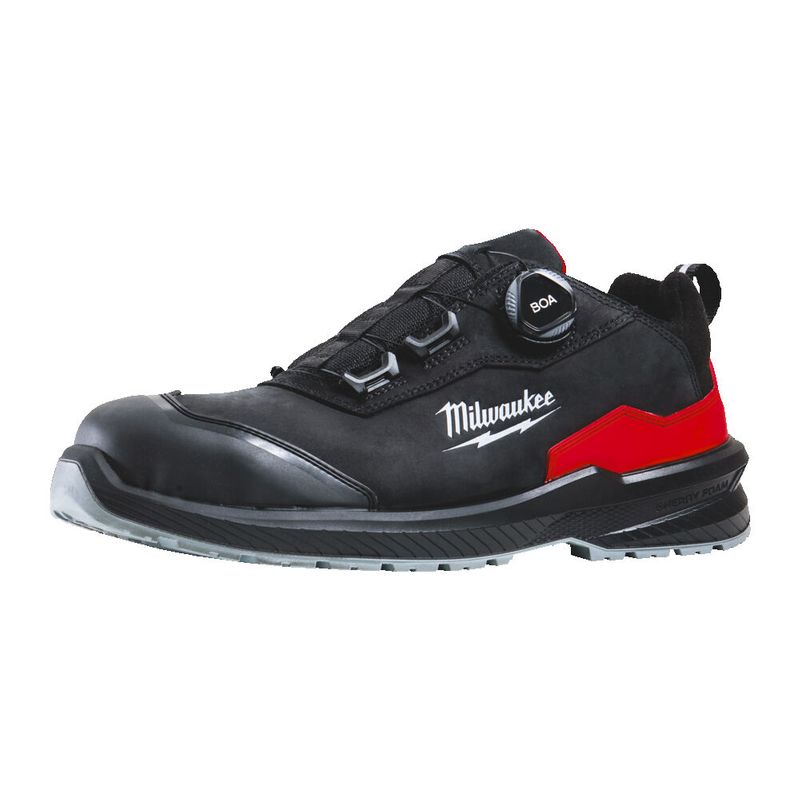 Pantofi protectie Milwaukee FLEXTRED S3S B1L110133, marimea 41, ESD, SC, FO, SR, piele nubuc, sistem BOA, varf metalic, talpa antialunecare, 4932498111