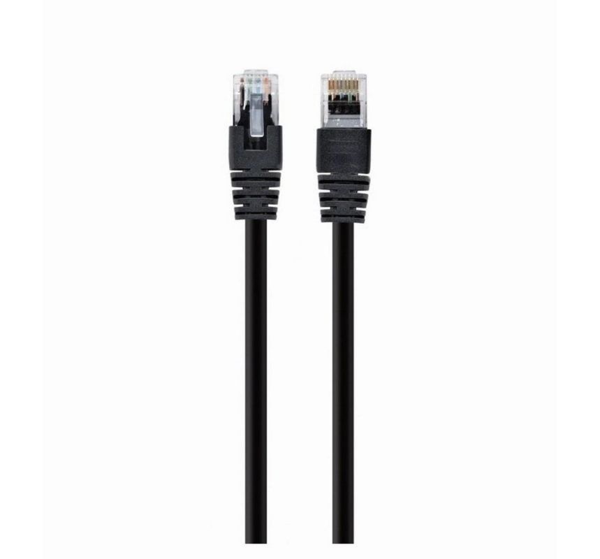 Patch cord UTP Cat5e, 0.5m, negru, AWG26, Cupru-Aluminiu, Gembird SP-PT-CAT5-0.5M-BK