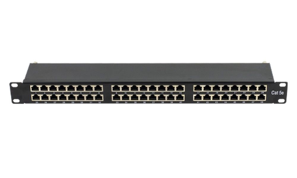 Patch panel 48 de porturi RJ45, 2U, rackabil, cat5e, Asytech, ASY-PP-FTP5E-48