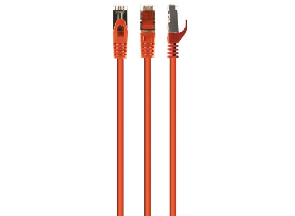 Patchcord S/FTP Cat6a, 27AWG, LSZH, cupru, lungime 0.25m, portocaliu, Gembird PP6A-LSZHCU-O-0.25M