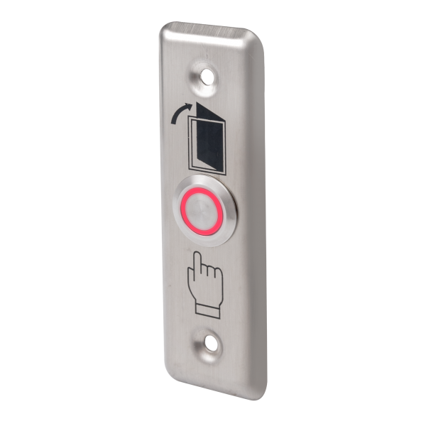 Buton de iesire incastrabil, din inox, led de stare ROSU, PBK-811A(LED)