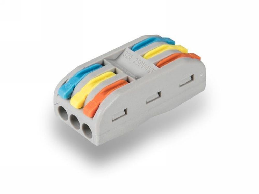 Conector 3 poli pentru doza 0,08 - 2,5mm portocaliu/albastru/galben, PCT-2-3-COLORFUL