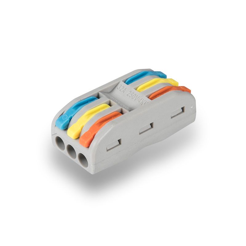 Set 10x conectori 3 poli pentru doza 0,08 - 2,5mm portocaliu/albastru/galben