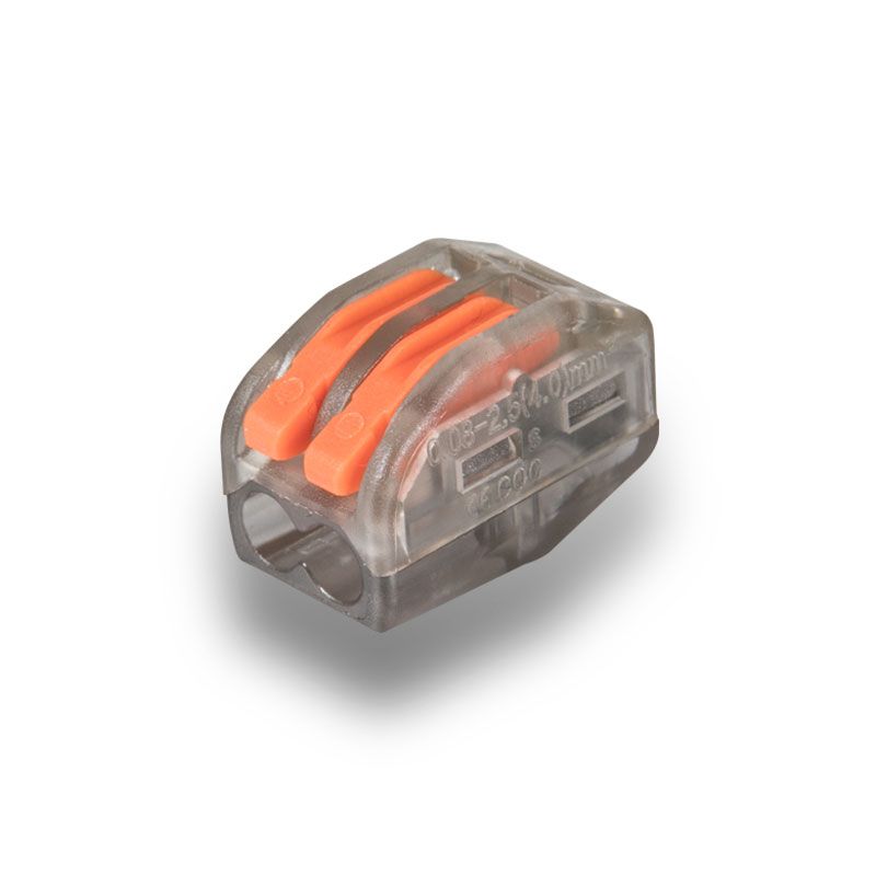 Conector 2 poli pentru doza 0,08 - 2,5mm transparent/portocaliu, PCT-312