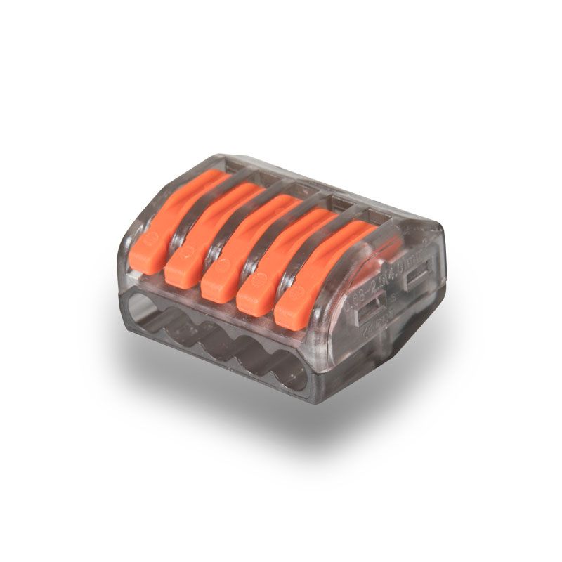 Conector 5 poli pentru doza 0,08 - 2,5mm transparent/portocaliu, PCT-315