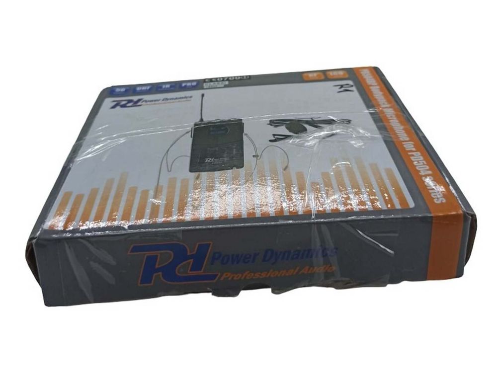 [RESIGILAT] Set bodypack microfon handsfree Power Dynamics, UHF 50 canale, IR sync, lavaliera si casca, jack 3.5mm, pentru PD504, PD504BP-R1
