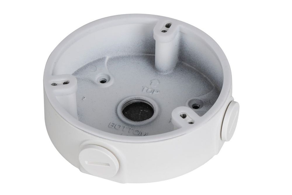 Doza rotunda de jonctiune pentru camere dome, aliaj aluminiu, diametru montaj 114.8 mm, grosime doza 32mm, Safer SAF-PFA136