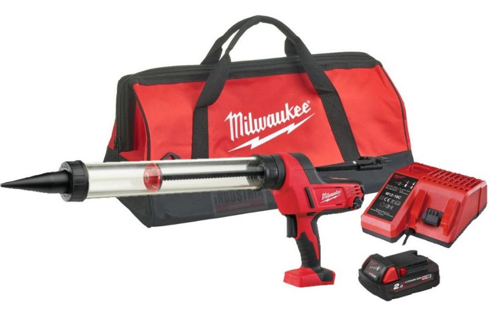 Pistol pentru aplicare silicon Milwaukee M18 C18 PCG/600T-201B, 600ml, cu acumulator, forta 4500N, 4933441808