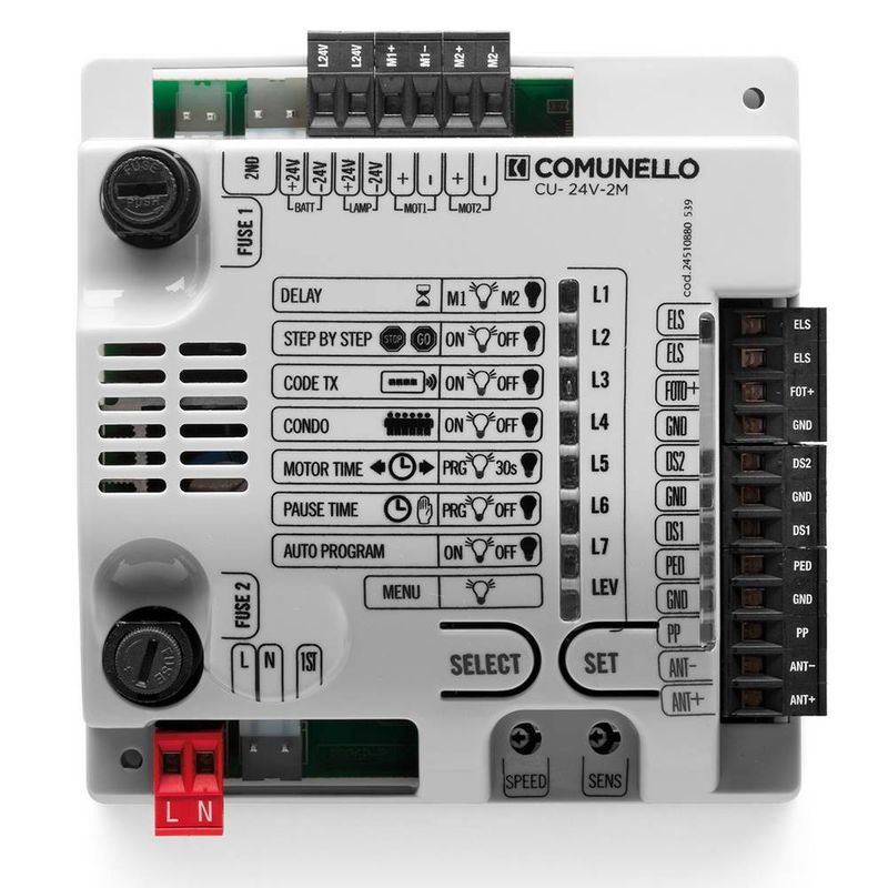 Placa de comanda 24v, pentru automatizari Comunelo cu 2 motoare CU-24V-2M, GQUADST2L0G00