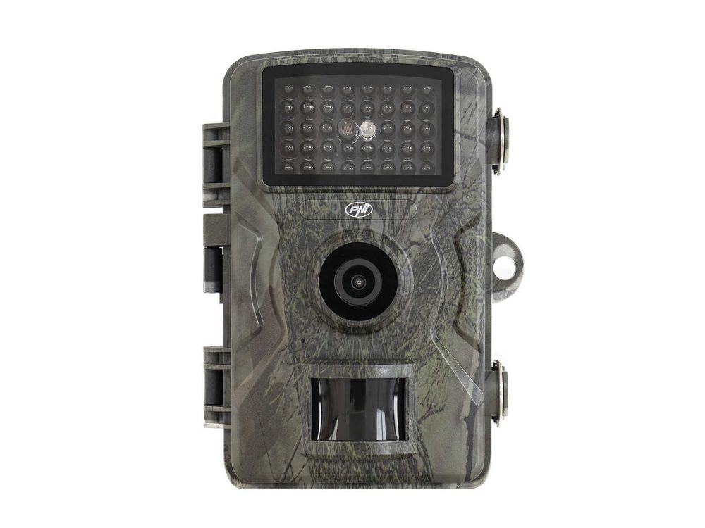Camera de vanatoare PNI-HU170C-S, cu baterie, foto 16MP, video 4K, 2.8mm, 38 LED-uri, ecran color, PIR 15m, audio, slot microSD, IP66