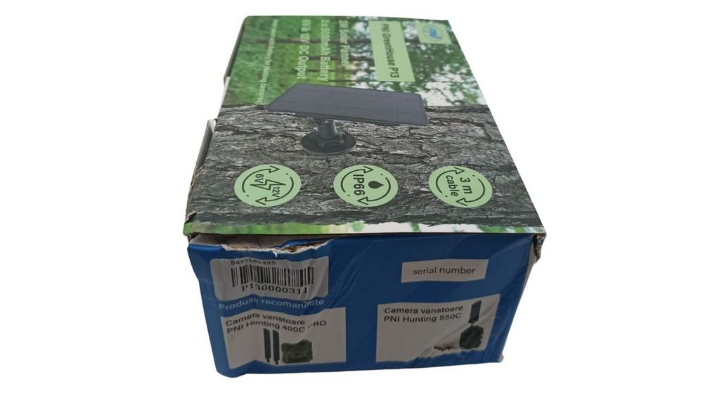 [RESIGILAT] Incarcator solar PNI GreenHouse P13 pentru camere de vanatoare, 3W, 6V/12V, acumulator 5200 mAh, IP66, PNI-SUNP13-R2