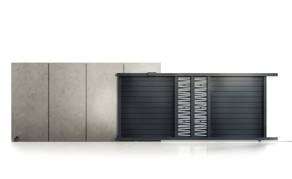 Poarta culisanta Poseidon Virtuoso, aluminiu, gri antracit, 4000x1800mm, 50-806P/7016