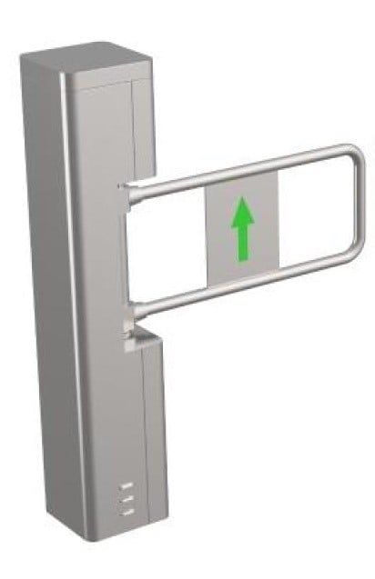 Poarta stanga interior Hikvision DS-K3BC411X-L/M-Dm110, control acces, urgenta incendiu, lane 600mm, otel