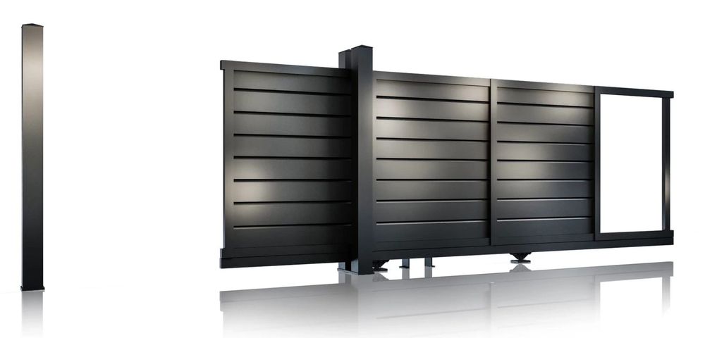 Poarta autoportanta Baldur Virtuoso 50-870/7016/D, 5800x1800mm, aluminiu, gri antracit