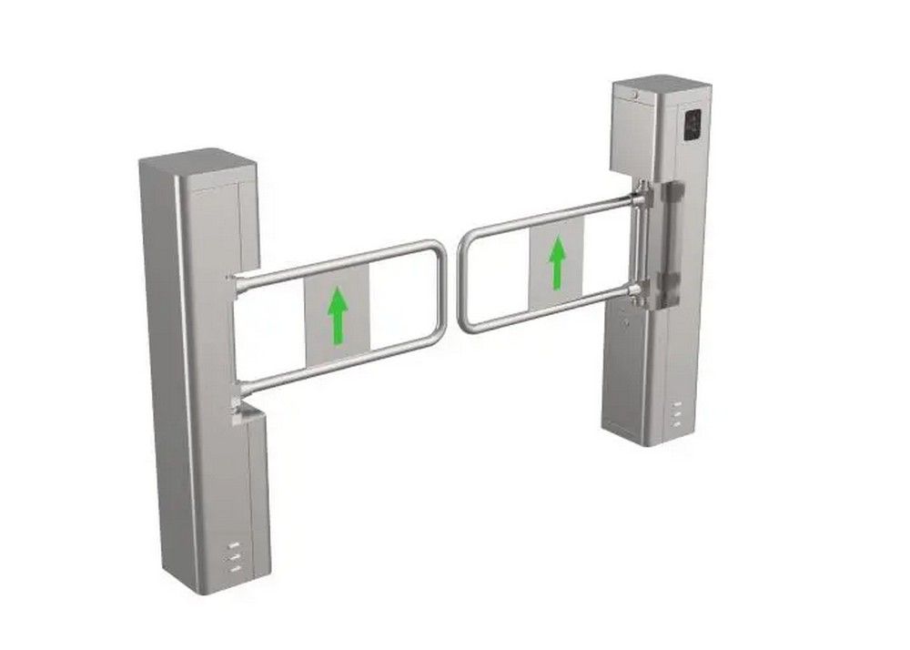 Poarta batanta partea dreapta pentru acces persoane, cititor mifare, brat otel, latime banda 550mm, Hikvision, DS-K3BC411X-R/M-Dm110