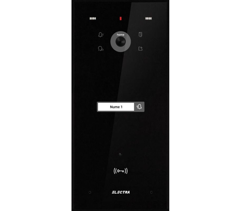 Post exterior videointerfon, 1 familie, negru, montaj incastrat, Electra VPH.01F03.ELBTL
