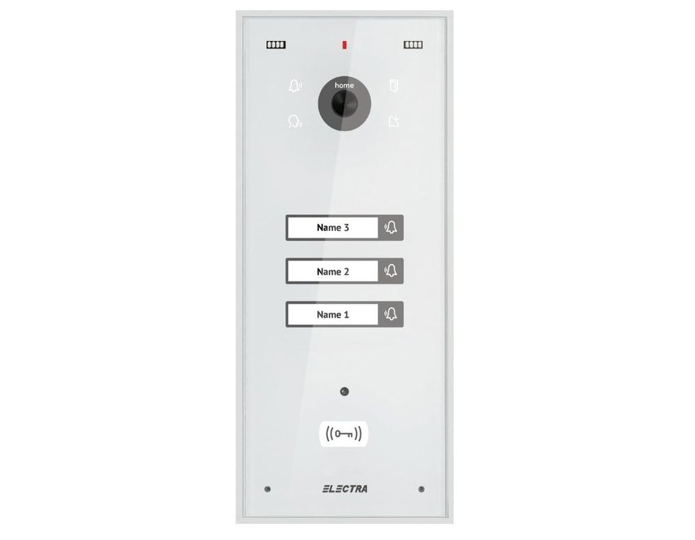 Post de exterior Electra VPM.03S03.ELWH4, pentru videointerfon, 3 familii, montaj aparent, conectori Plug and Play, IP44