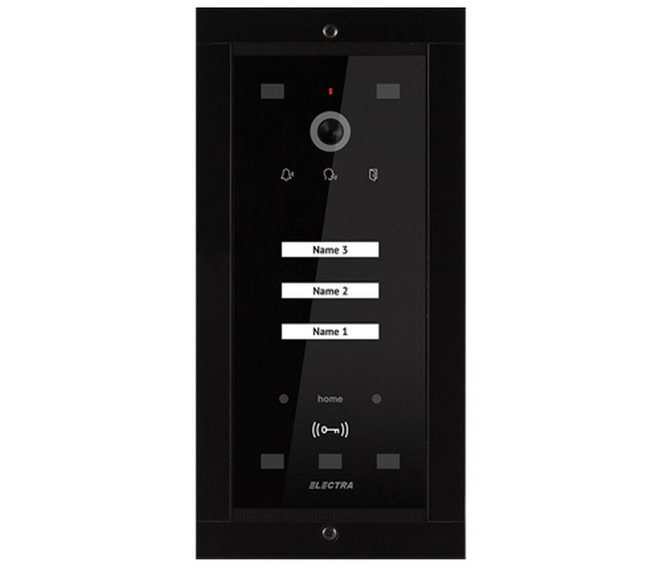 Post de exterior pentru Videointerfon Electra, 3 familii, incastrat, seria Home, VPM.03F03.ELBH4