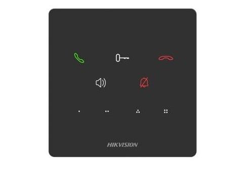 Post de interior fara display, pentru videointefon, comunicare TCP/IP, Hikvision DS-KH6000-E1, 9 butoane cu touch, microfon, difuzor, PoE