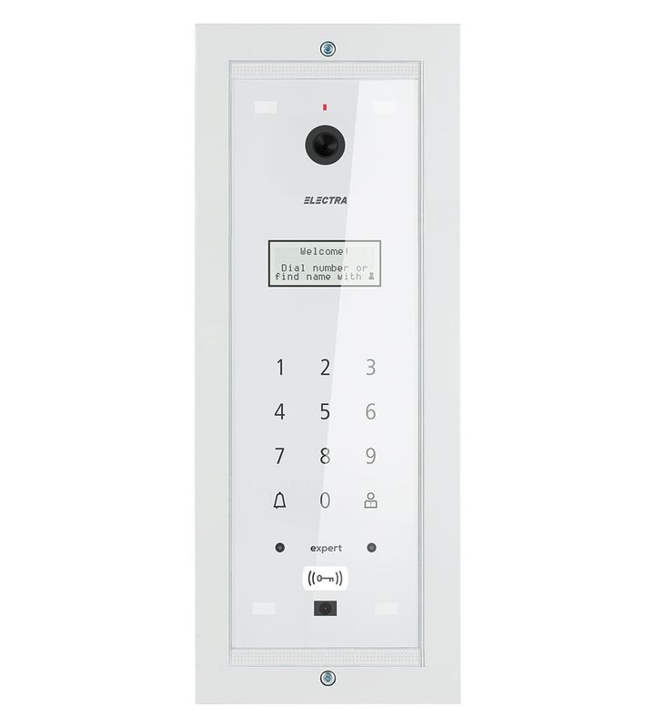 Post exterior videointerfon, blocuri 255 apartamente, ingropat, alb, Electra expert, VPM.0BF03.ELWE5