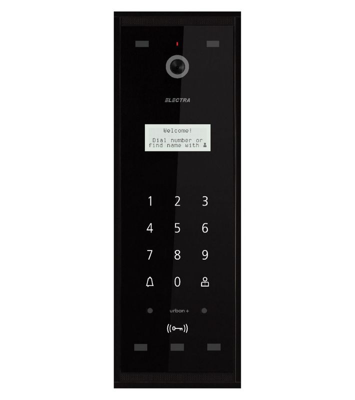Post exterior videointerfon, blocuri 40 apartamente, negru, aparent, Electra, VPM.0BS03.ELBU4