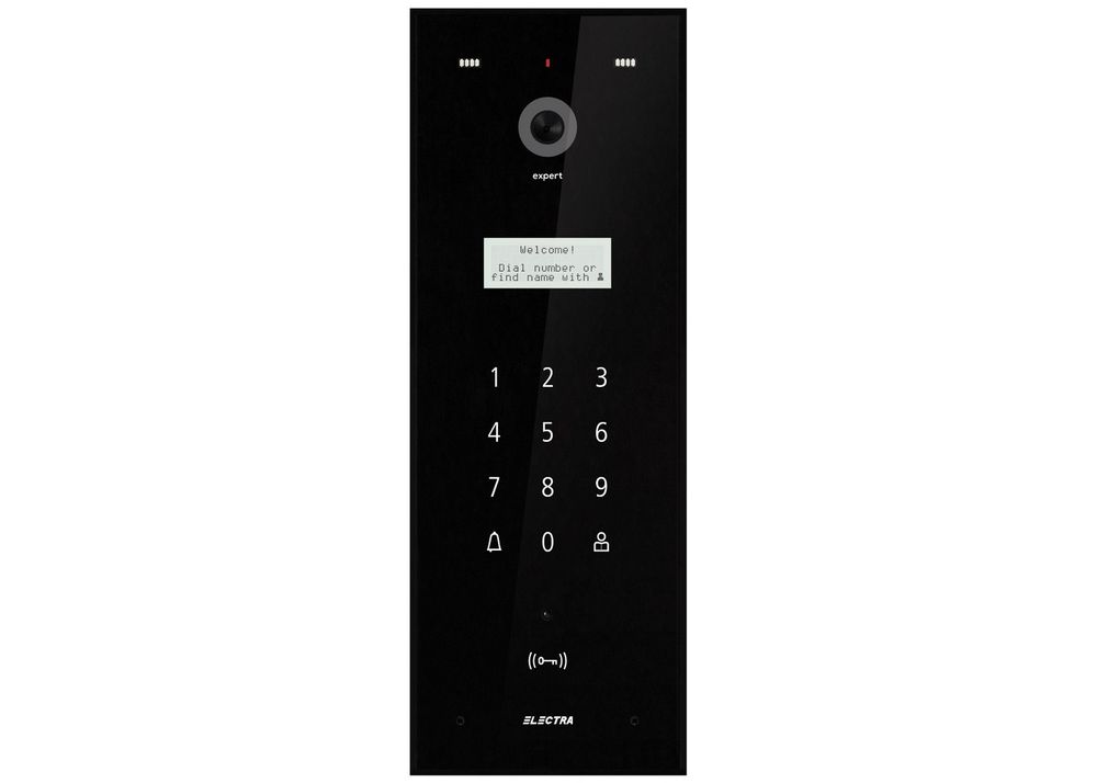 Post exterior videointerfon pentru blocuri, 255 apartamente, negru, aparent, Electra Touch Line, VPE.0BS03.ELBTL