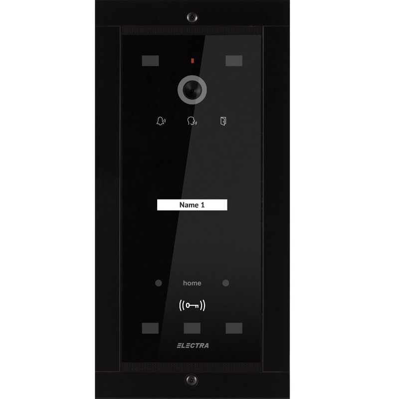 Panou video exterior pentru videointerfon Electra, 1 familie, Negru incastrat, VPM.01F03.ELBH4