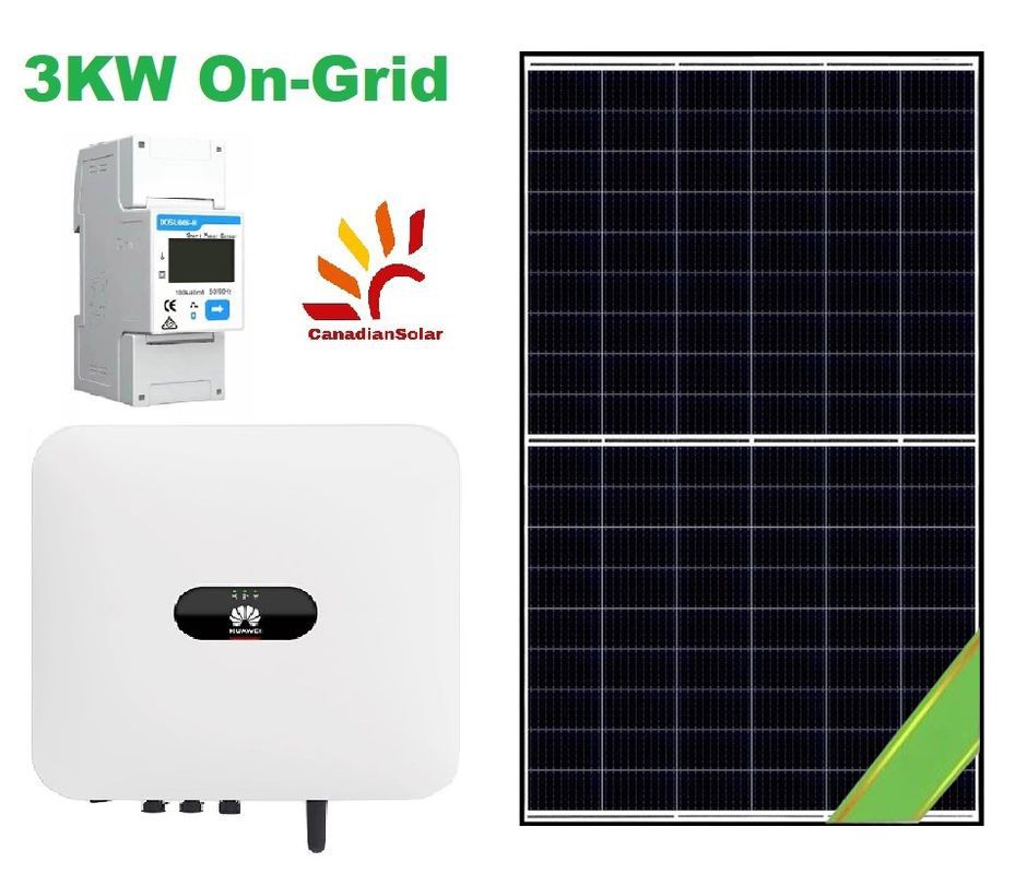 Pachet 3KW Hibrid Monofazat Canadian Solar si Huawei cu Smart Meter Huawei inclus