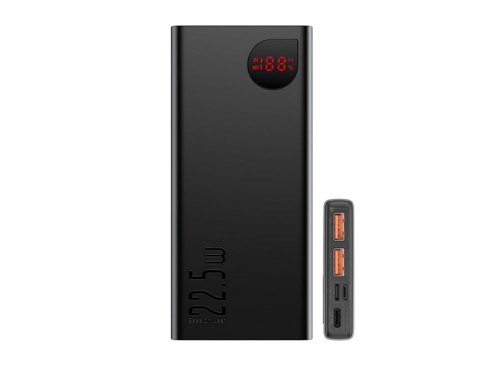Baterie externa Baseus PPAD070001, 10.000mAh, 22.5W, 2x USB A, USB Type C, incarcare rapida, pentru telefoane si tablete