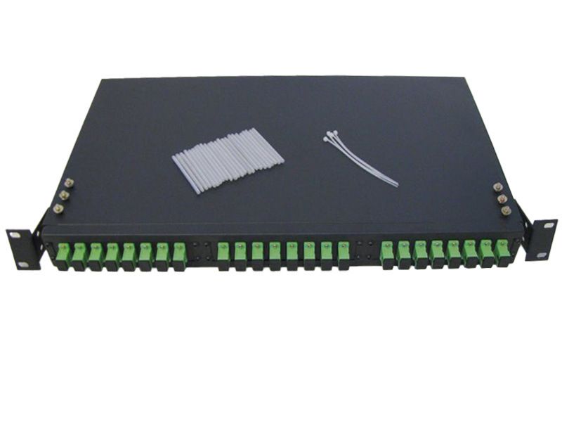 Patch Panel pentru Fibra Optica 24 adaptori SC/APC, 24 de suduri optice, 19" 1U, 482x250x44.5, Braun Group PPF-24SAPC-S