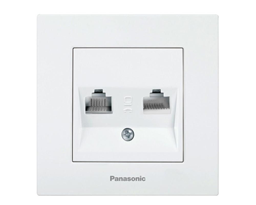 Priza Date CAT5E RJ45 + Priza Telefon RJ11, Karre Plus Panasonic P-KPCAL+TP